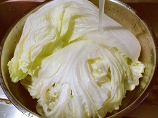 3、醋溜大白菜,冲洗干净 备用
