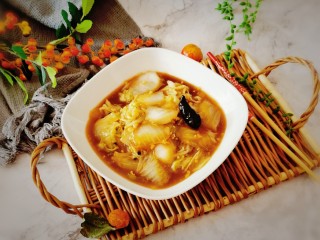 16、醋溜大白菜,一道美味的醋溜白菜做好了  