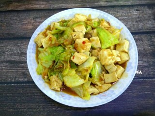 15、包菜烧豆腐,成品图