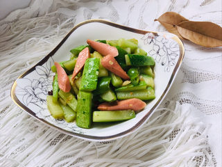 17、黄瓜炒香肠,成品图～