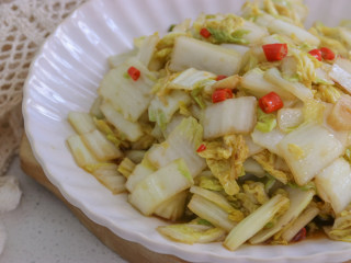 12、酸辣娃娃菜,大火收汁盛盘