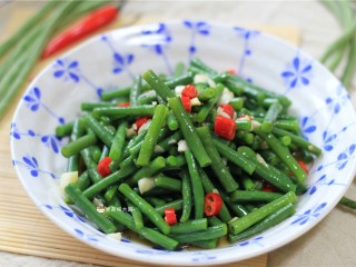 11、响油豇豆,成品图。