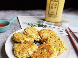 13、素煎豆腐鸡蛋饼,完成。