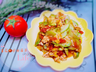 18、番茄炒西葫芦,番茄炒西葫芦,完成!