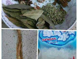 1、各种各样的卤菜,介绍一下卤菜的香料【八角，桂皮，香叶当归，草果，三赖，小茴香】
