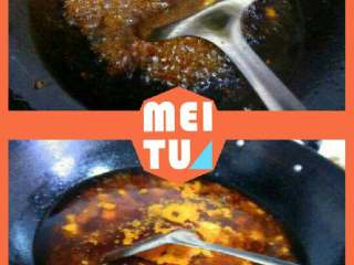 7、各种各样的卤菜,炒成这样就加水煮开了。