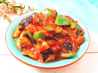 28、番茄炒茄子,成品图