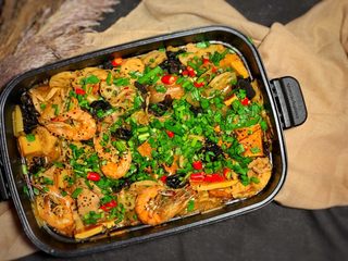 17、四川冒菜,放韭菜 辣椒 淋热油