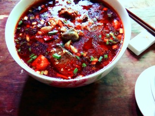 17、香水血旺,香水血旺端上餐桌。