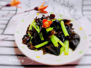 16、芹菜炒木耳,芹菜炒木耳，完成啦！