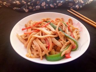 14、蚝油双椒手撕杏鲍菇,再来一张近照