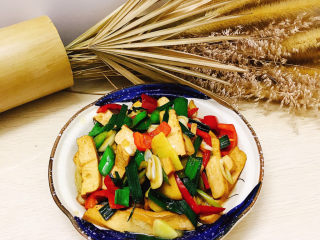 19、蒜苗炒香干,成品图