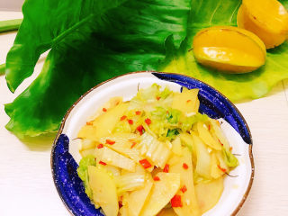 16、辣白菜炒土豆片,成品图