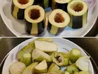 2、釀茄墩儿,上屉大火蒸12-15分钟