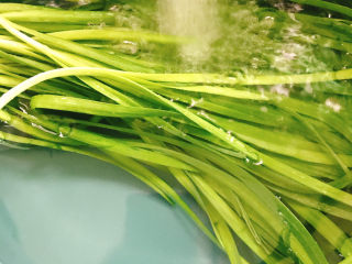 6、韭菜炒豆芽,去杂质后冲洗干净