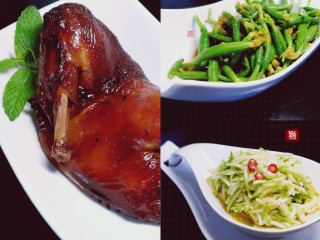 14、私房烤鸭,搭配两个素菜合适。开动了～
