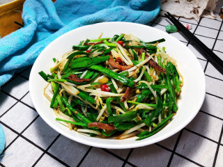 20、韭菜炒豆芽➕ 拨却白云见青天,成品