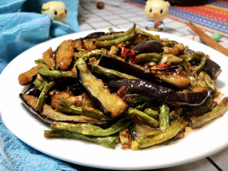 32、豇豆烧茄子,成品