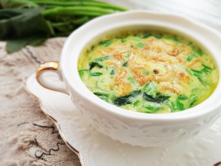 15、菠菜鸡蛋羹,小朋友爱吃！
