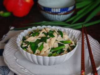 13、韭菜素肉丝,成品