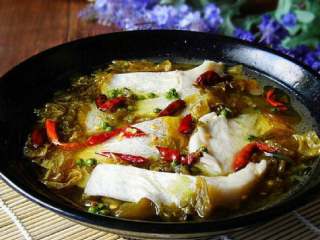 8、青花椒酸菜鱼,成品。