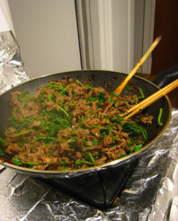 5、香辣肥牛,翻炒均匀