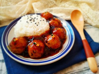 24、糖醋藕圆盖饭,成品。