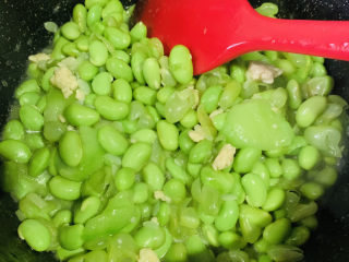 14、丝瓜炒毛豆,汁差不多干了；