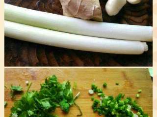 3、四川毛血旺,姜蒜切末，葱切段，香菜，葱切末