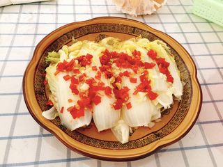 14、剁椒娃娃菜,成品图。