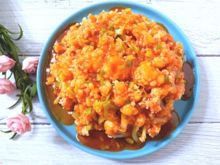 11、茄汁有机菜花,酸甜香脆的茄汁有机菜花来了