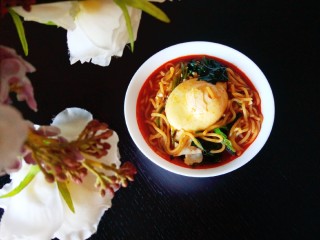 15、菠菜鸡蛋面,成品图