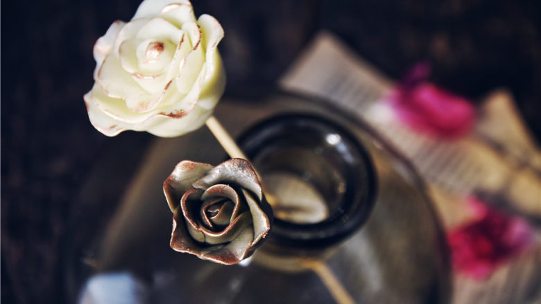 巧克力甘纳许玫瑰花-特别的爱给特别的你