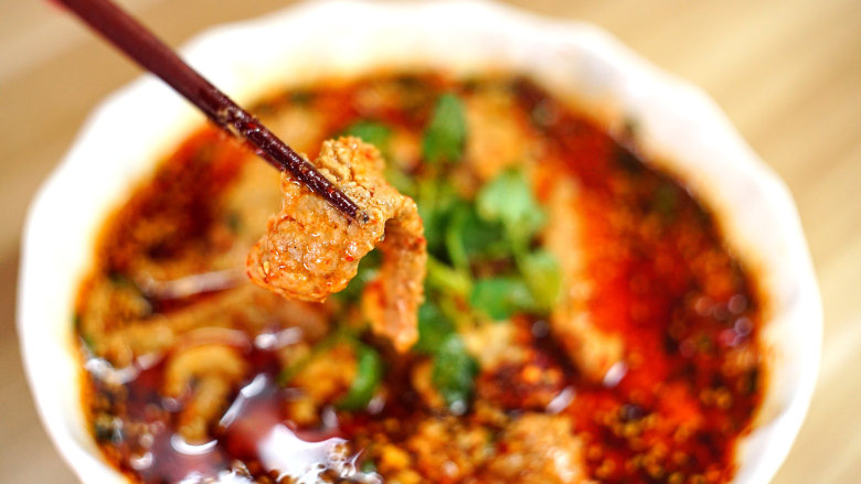 开胃菜薄荷水煮牛肉