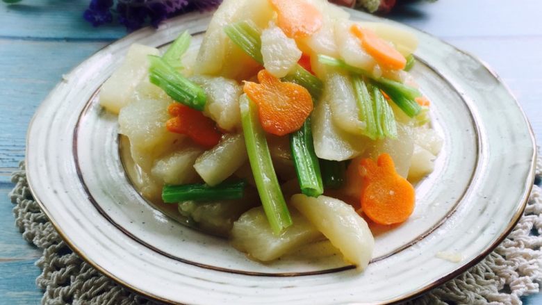 挑战厨房素菜清炒盘菜