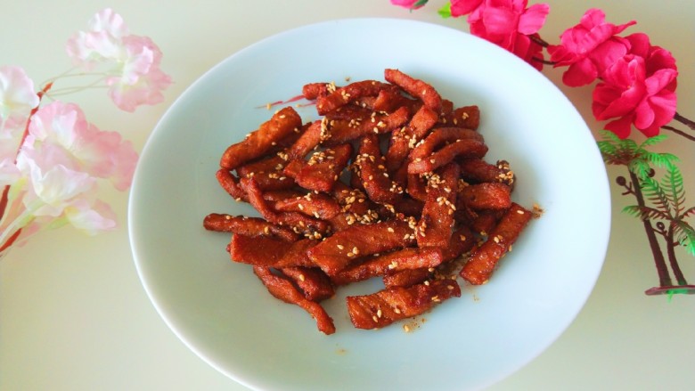 香辣里脊肉条新文美食