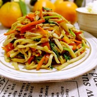 多彩素炒杏鲍菇