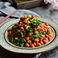 #咸食#果仁菠菜