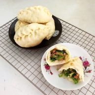 角瓜虾仁馅麦穗包子