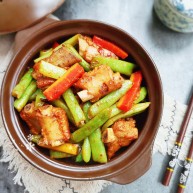 四季豆烧排骨