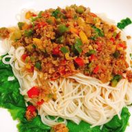三色牛肉酱拌面