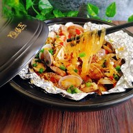 锡纸蒜香花蛤粉丝