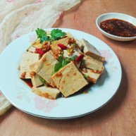 厨房挑战素菜香菜枸杞麻油香糕