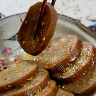 甜香酥糯黏而不烂还带点嚼劲的桂花糖藕