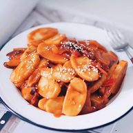 韩式辣炒年糕纯素附芝士版本