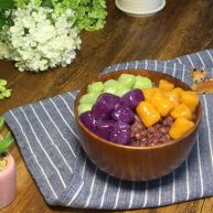 小朋友都爱吃的三色芋圆红豆汤