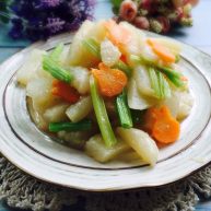 挑战厨房素菜清炒盘菜