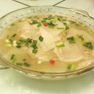家常菜水煮白萝卜片