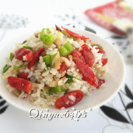 地方菜　腊肠苦瓜炒米饭
