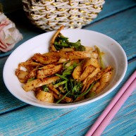 香菜孜然炒杏鲍菇